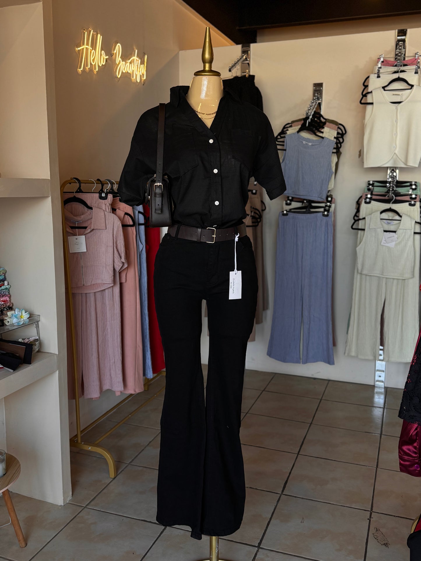 5821 PANTALÓN CAMPANA NEGRO