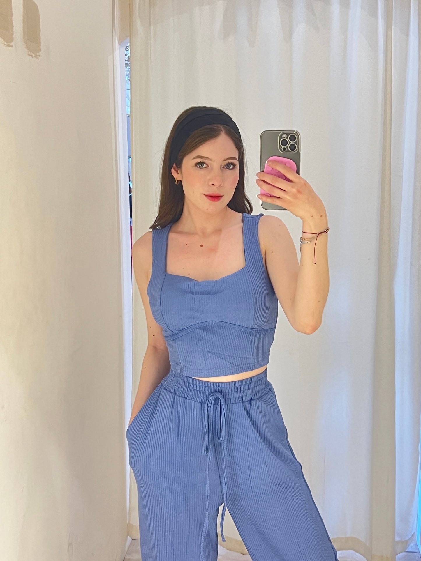 af-10 Conjunto top + pantalón elástico QS095