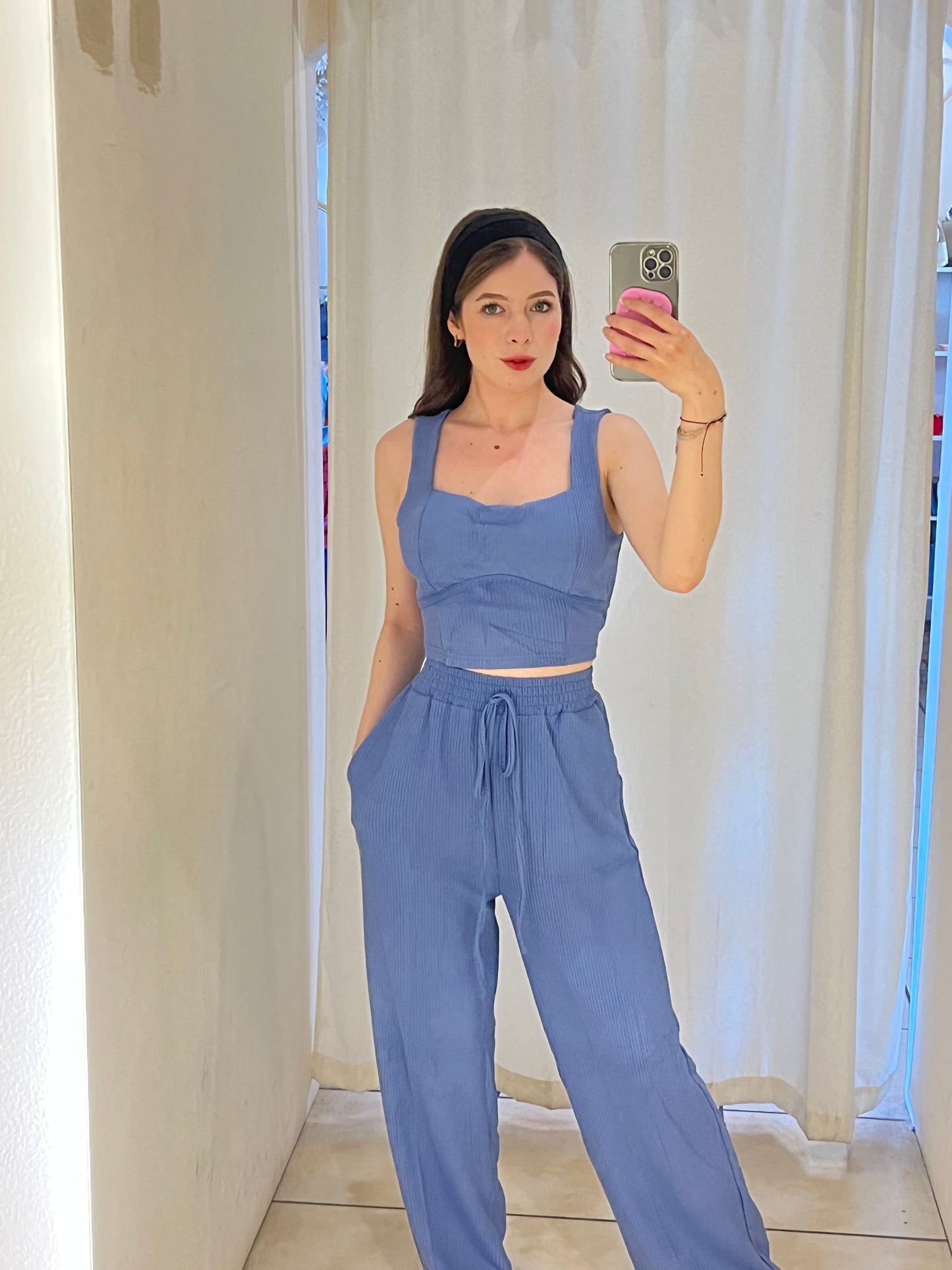 af-10 Conjunto top + pantalón elástico QS095