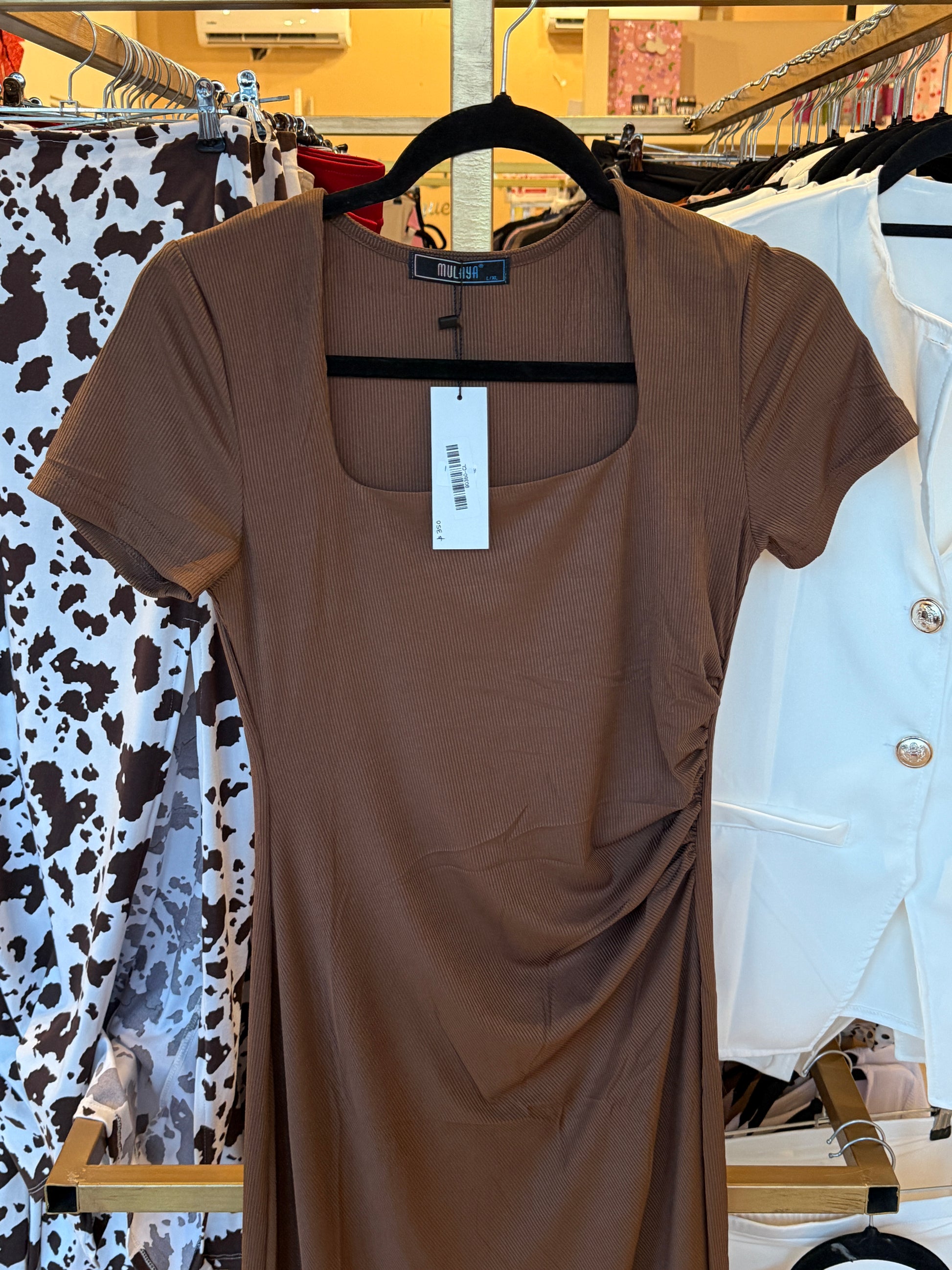Vestido con drapeado