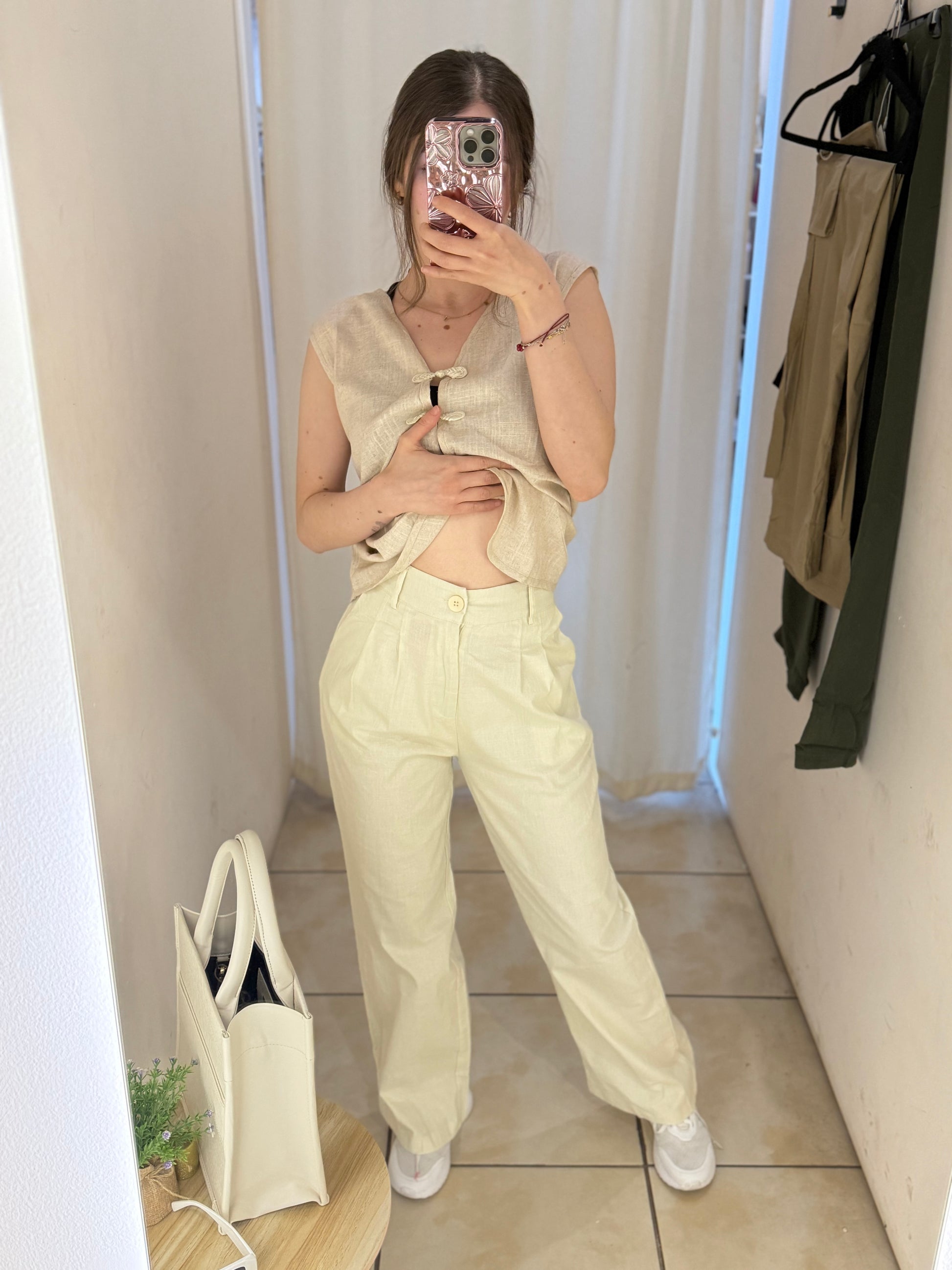 AF-47 pantalón lino con stretch