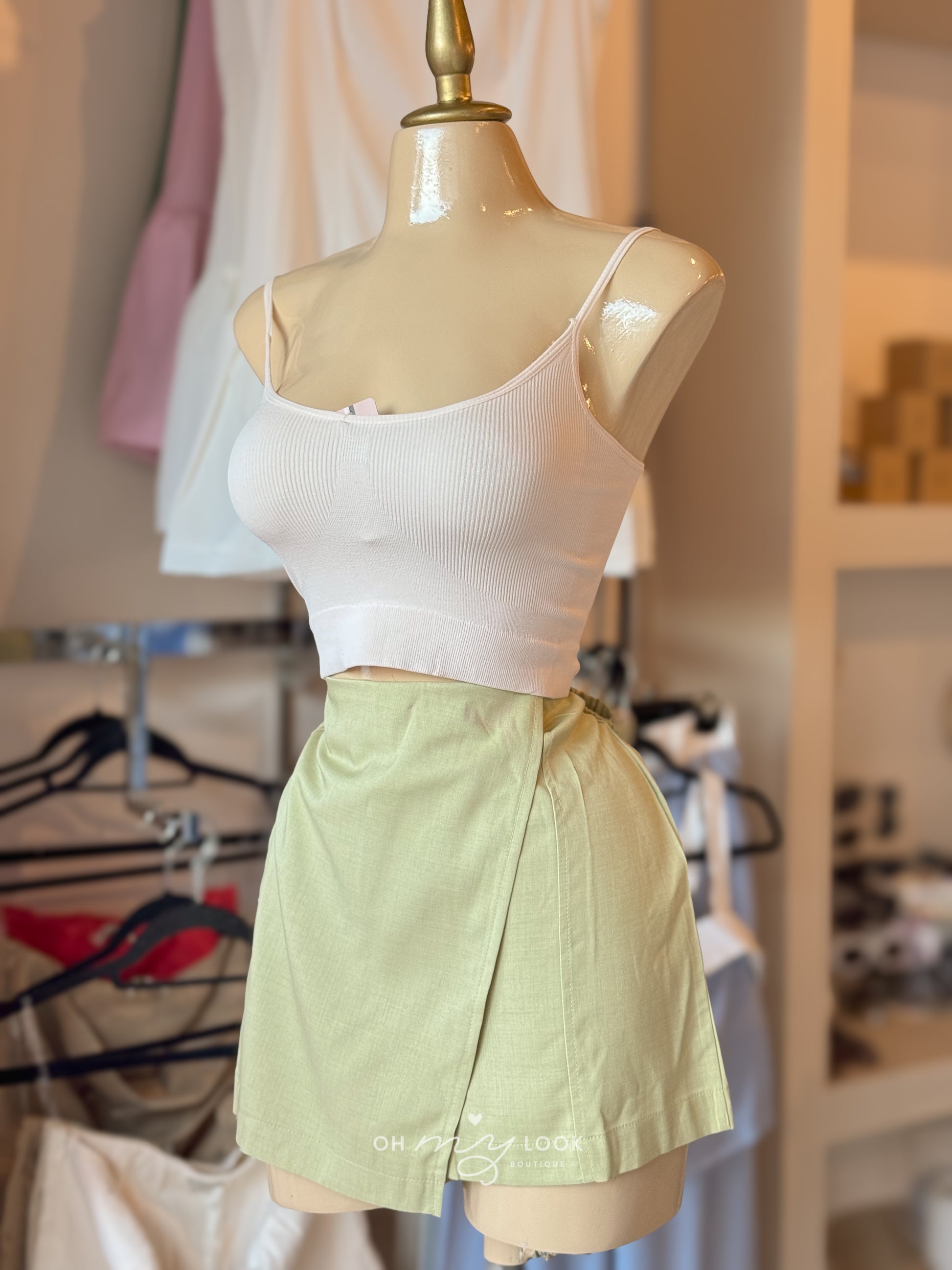 Short falda jaspeado