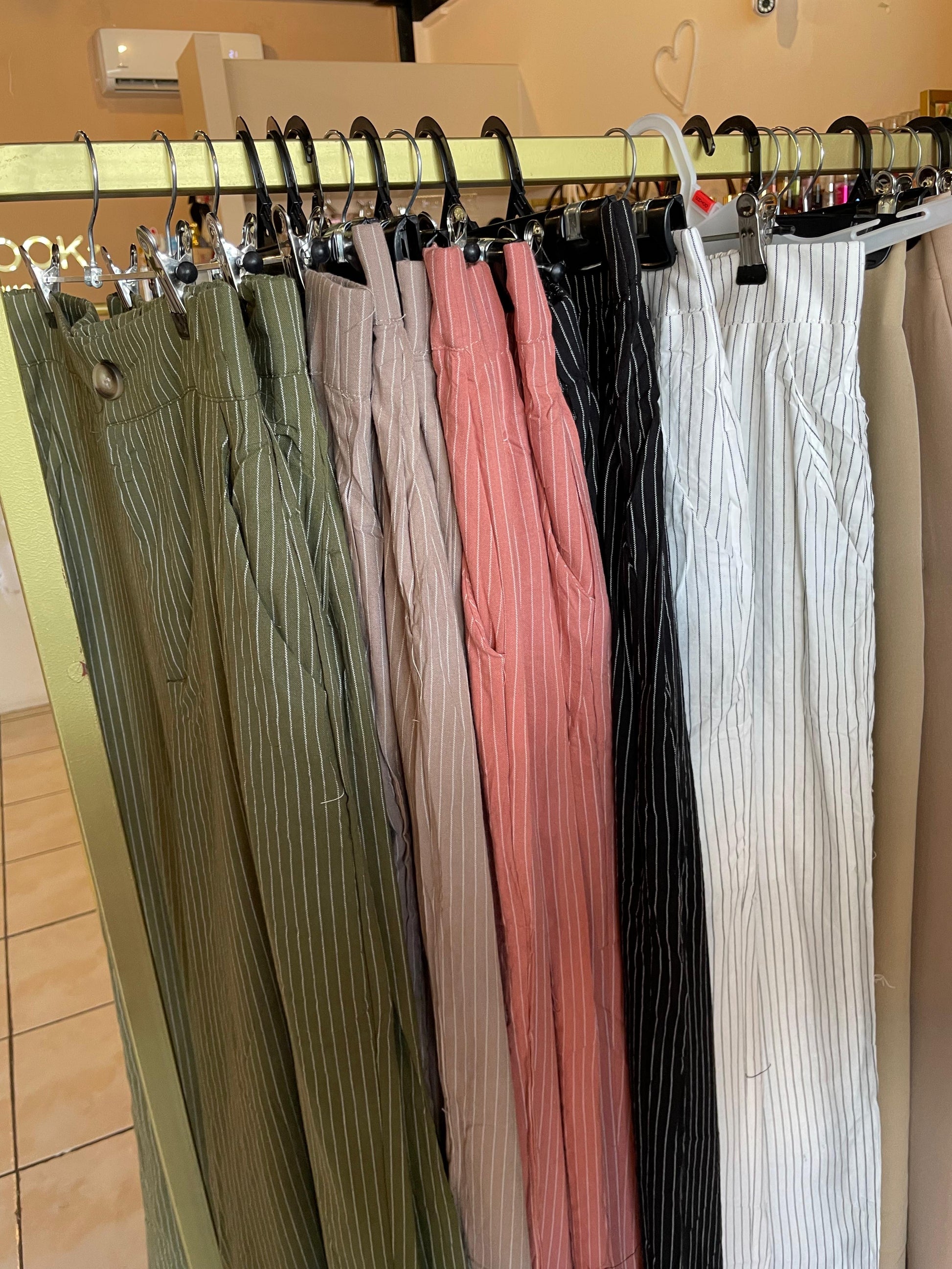 JS-53 pantalón de tela a rayas