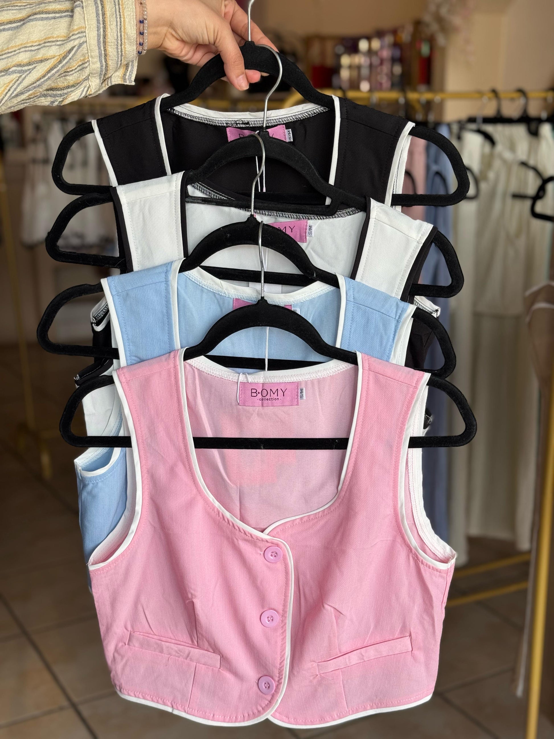 SET0148 Conjunto chaleco y short contraste
