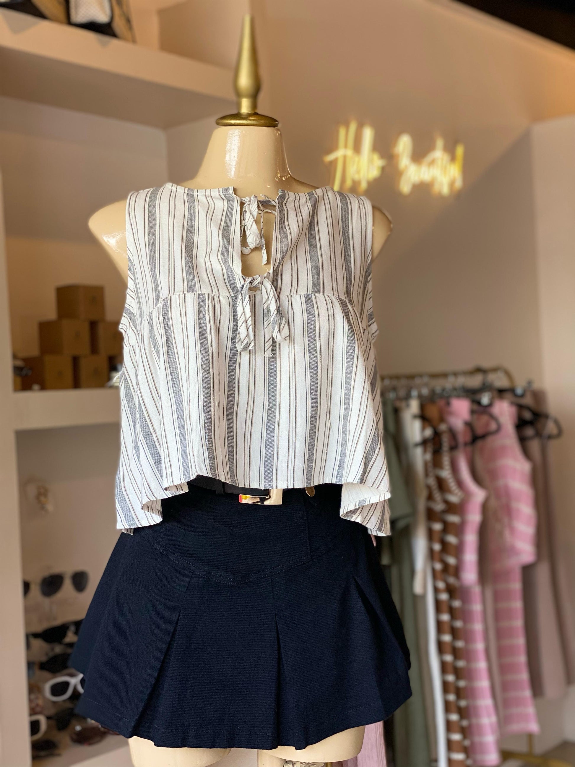 Short falda mezclilla con cinto PS947