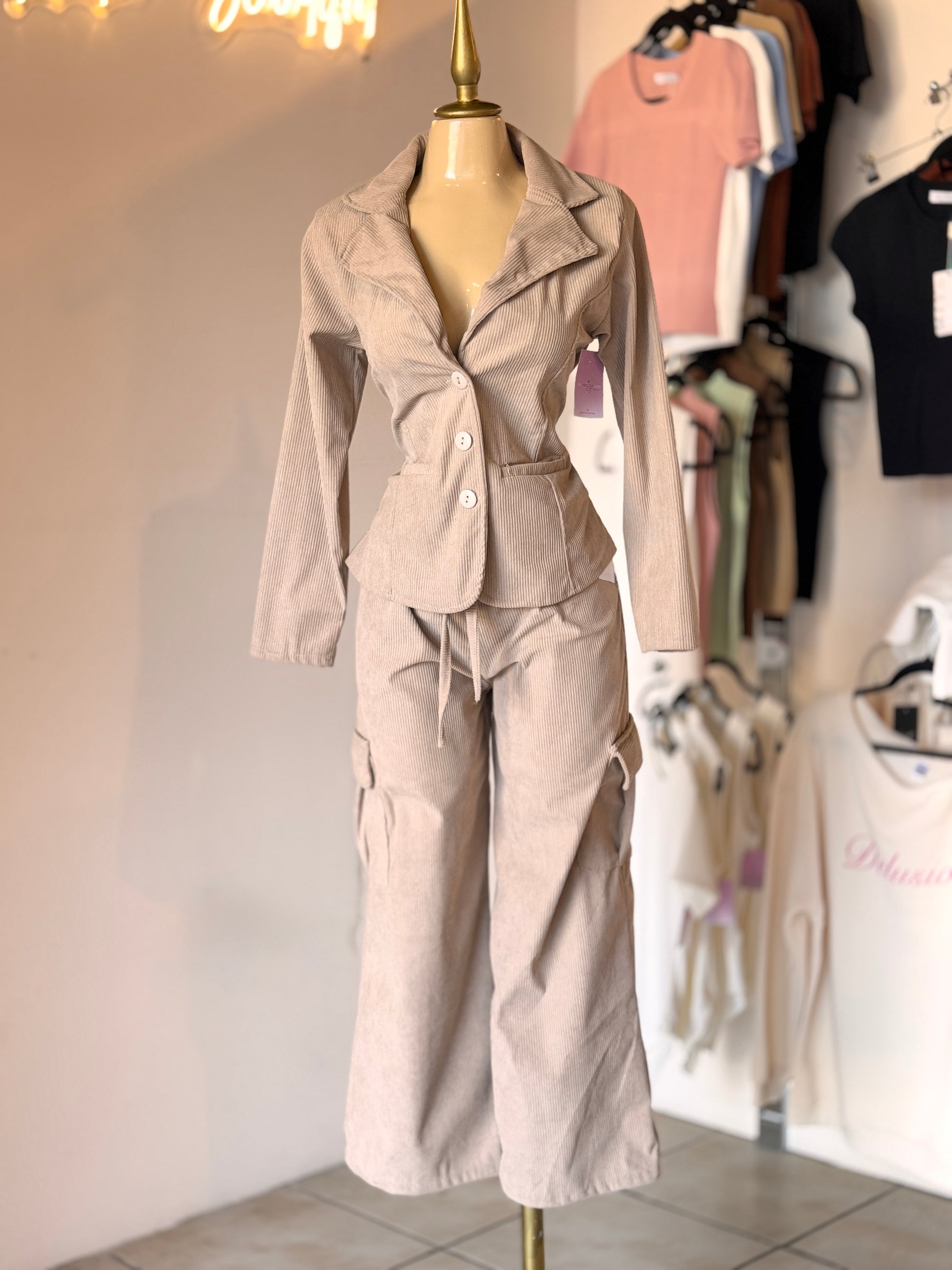 Pantalón Cargo de Pana