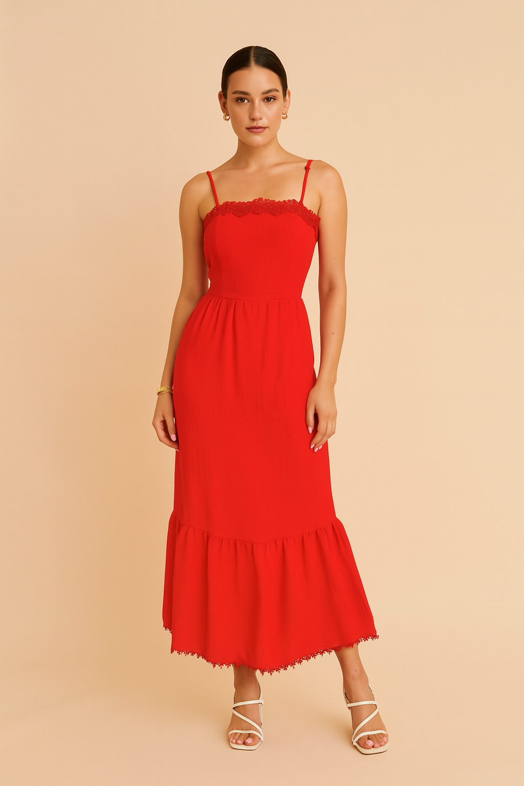 AF Vestido largo con amarre atrás