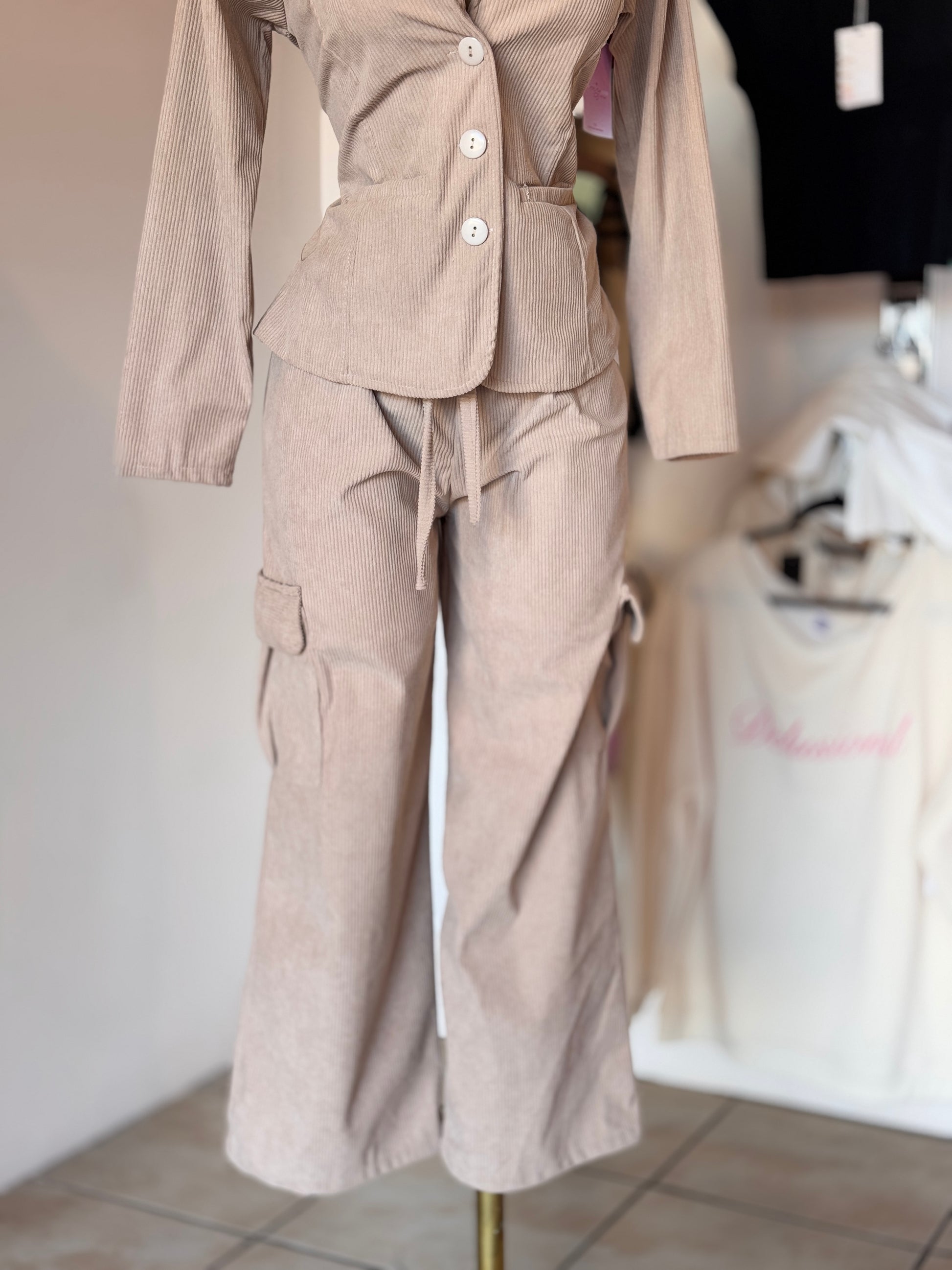Pantalón Cargo de Pana