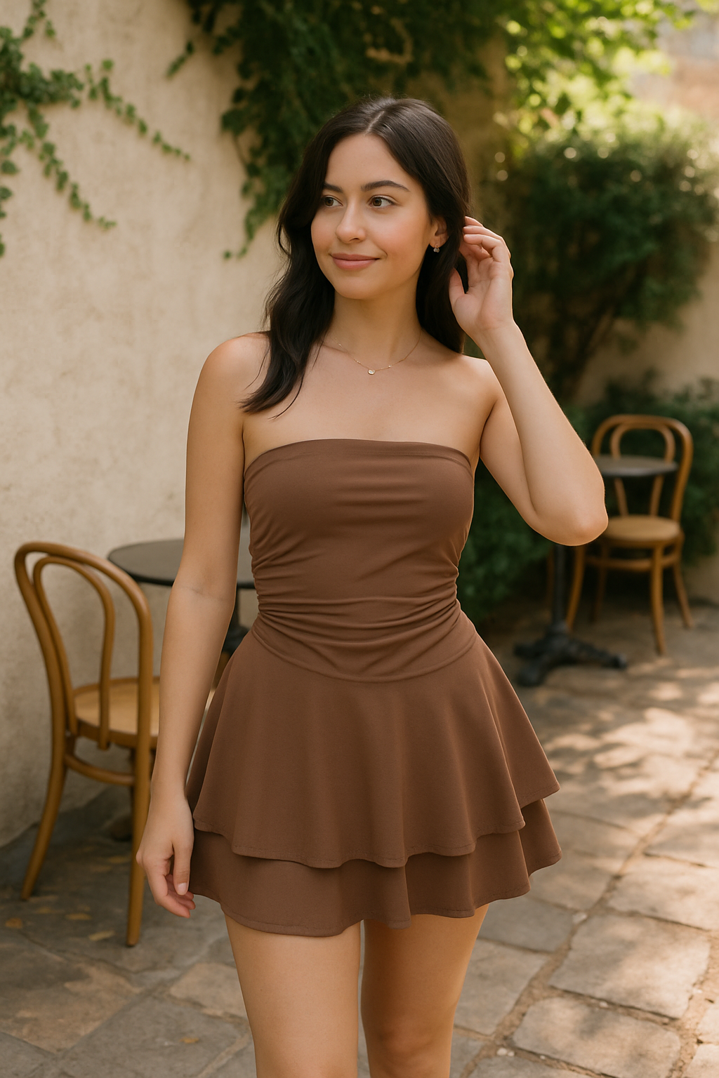 AF Vestido strapless olan