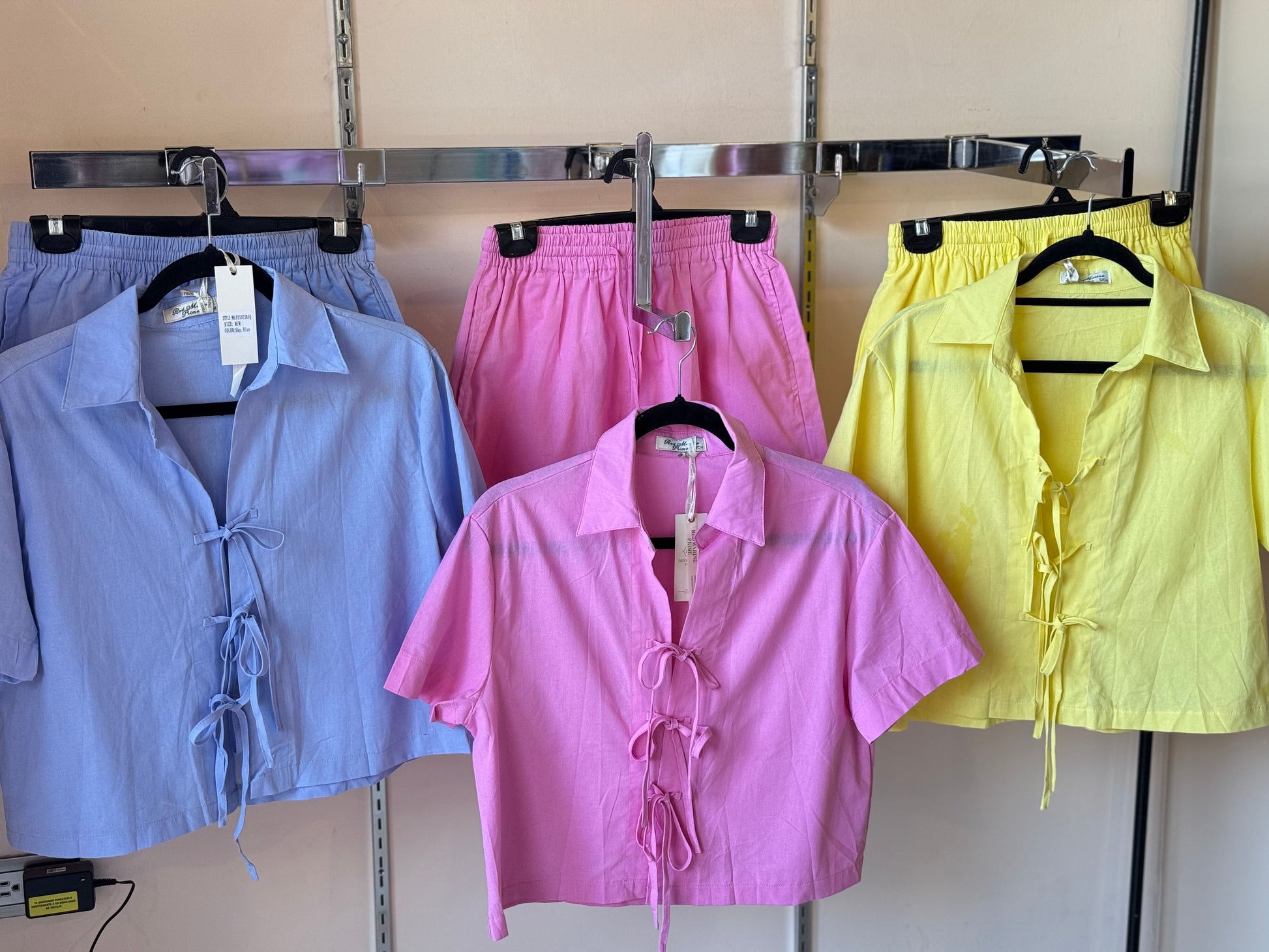 Conjunto short + camisa moños