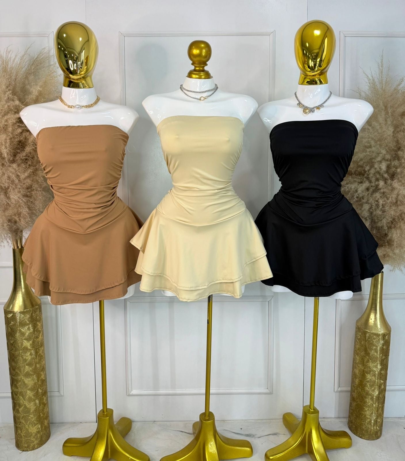 AF Vestido strapless olan