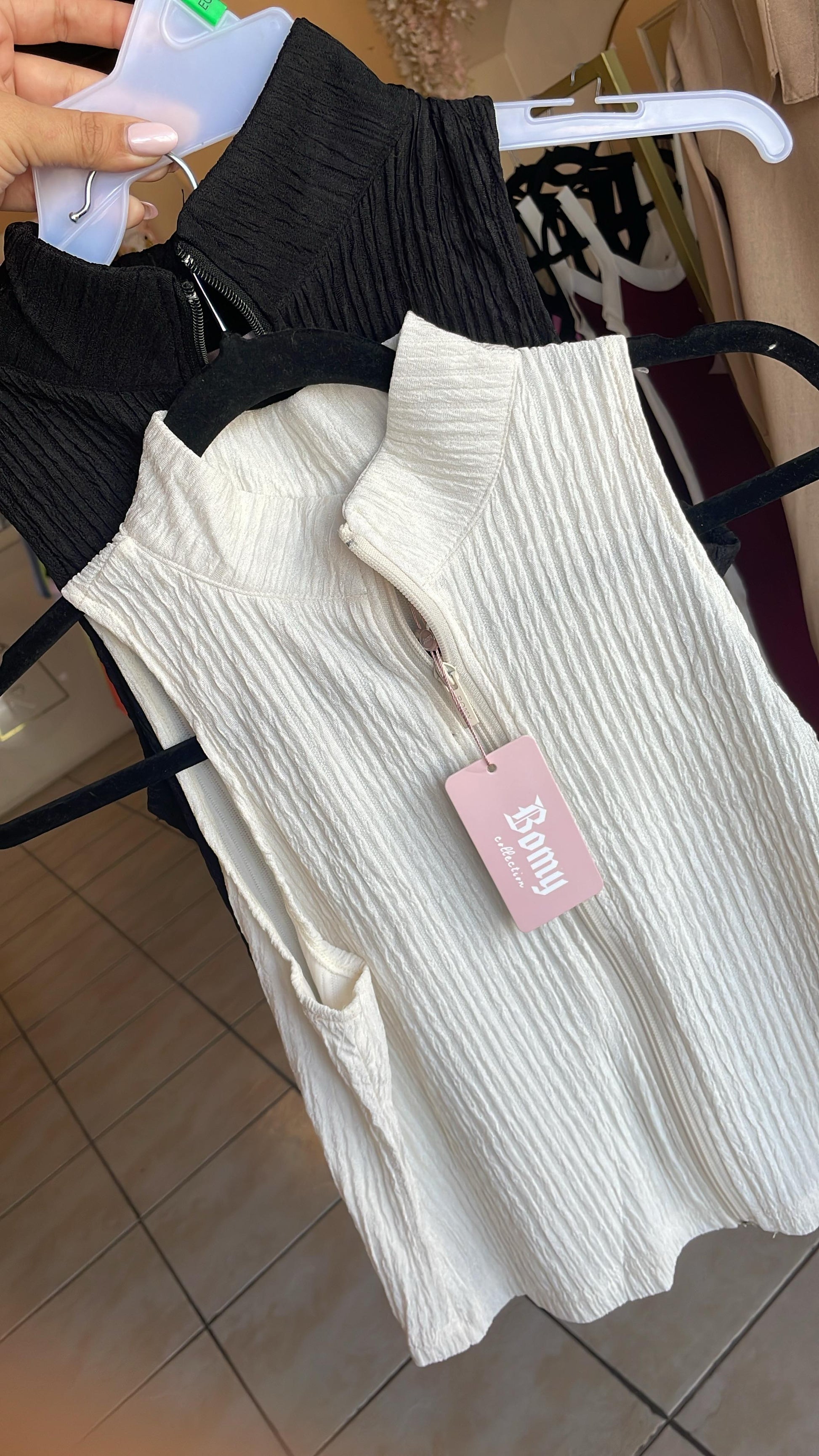 MAQ-08 conjunto blusa con zíper y pantalón