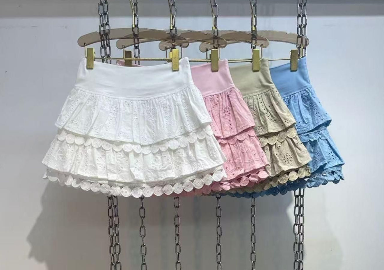 Short falda olanes encaje PS939