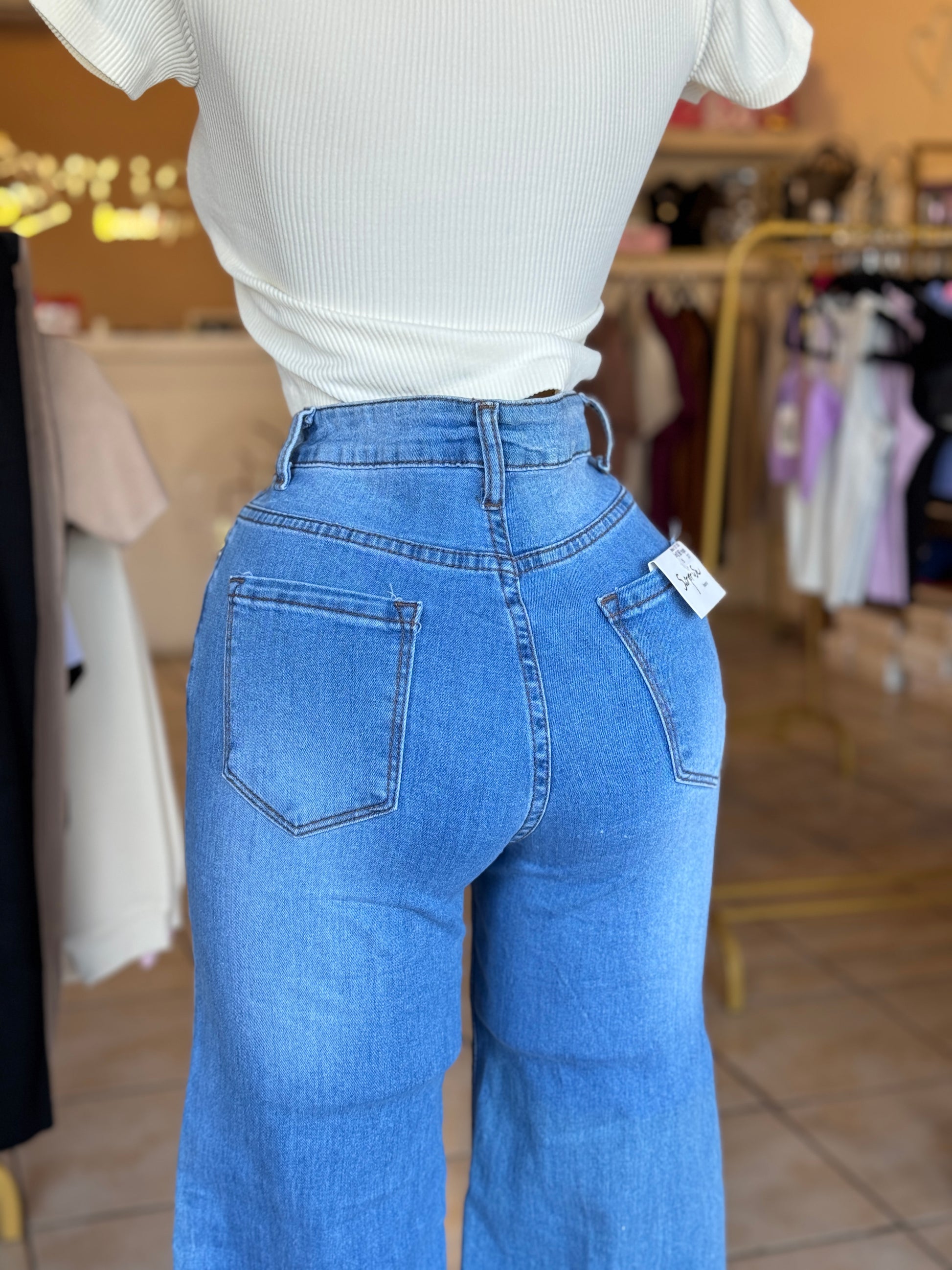 Pantalón Denim Recto
