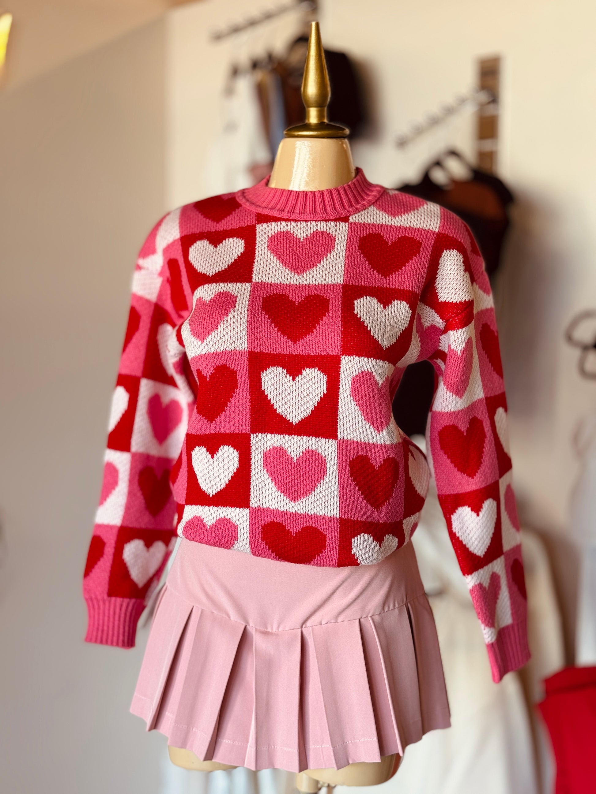 Suéter Cuadros y Corazones