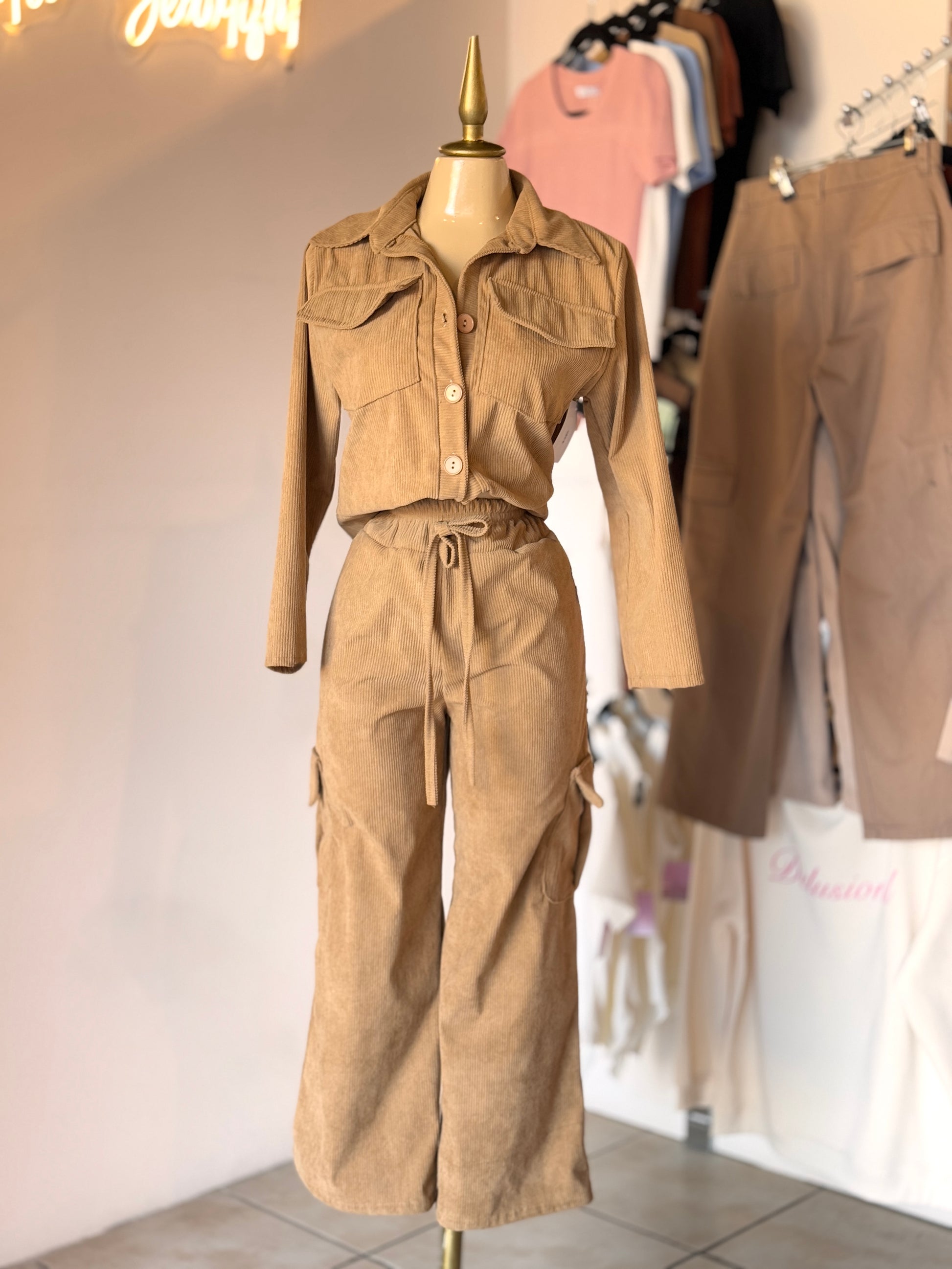 Pantalón Cargo de Pana