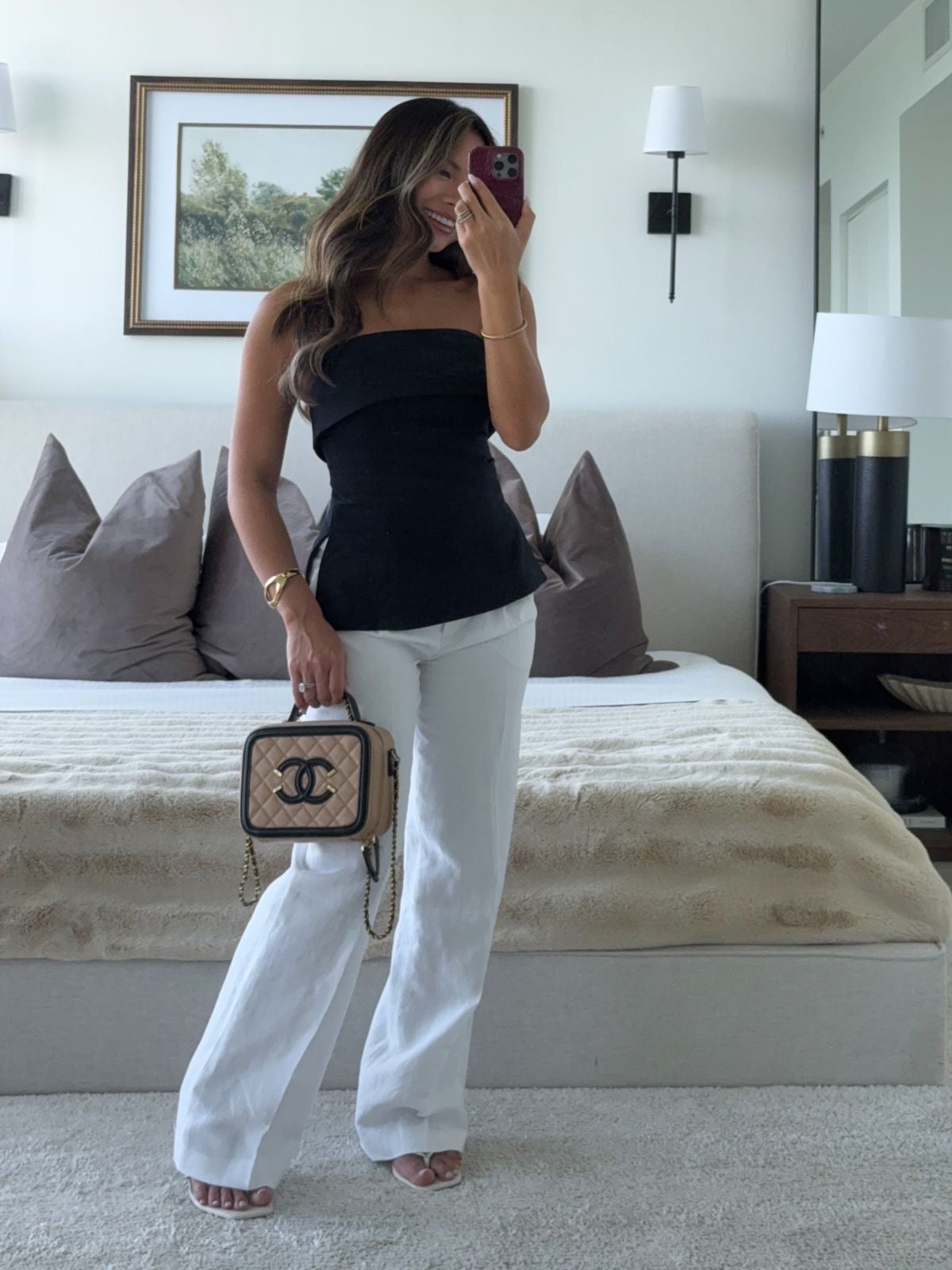 AF blusa strapless con aberturas