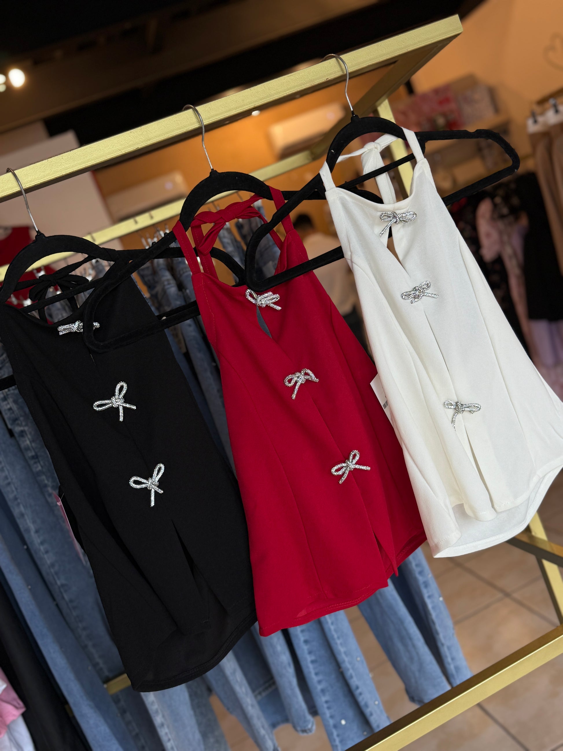 Top halter 3 moñitos