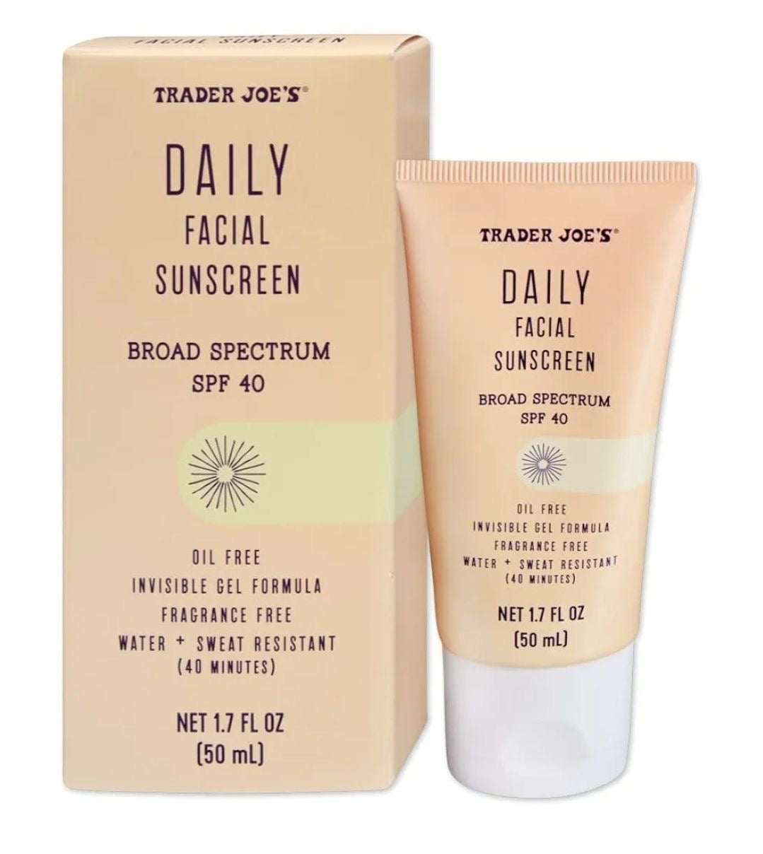 Trader Joe’s protector solar facial SPF 40