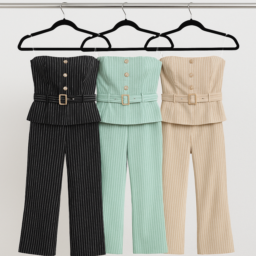 AF Conjunto strapless rayado