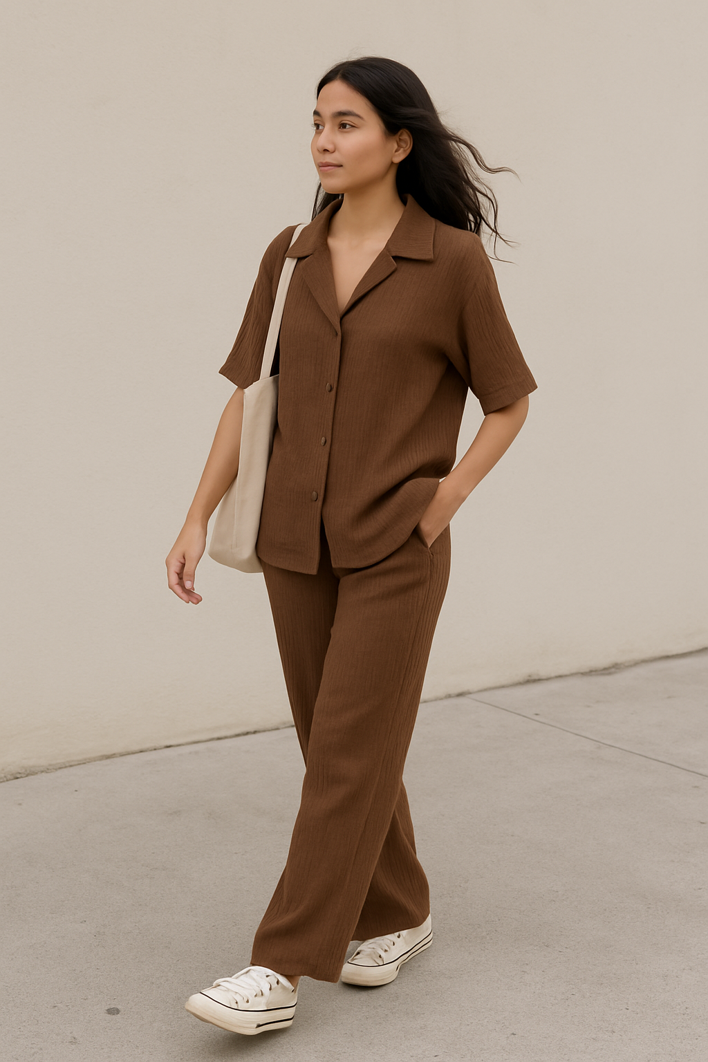 AF set camisa over y pantalón