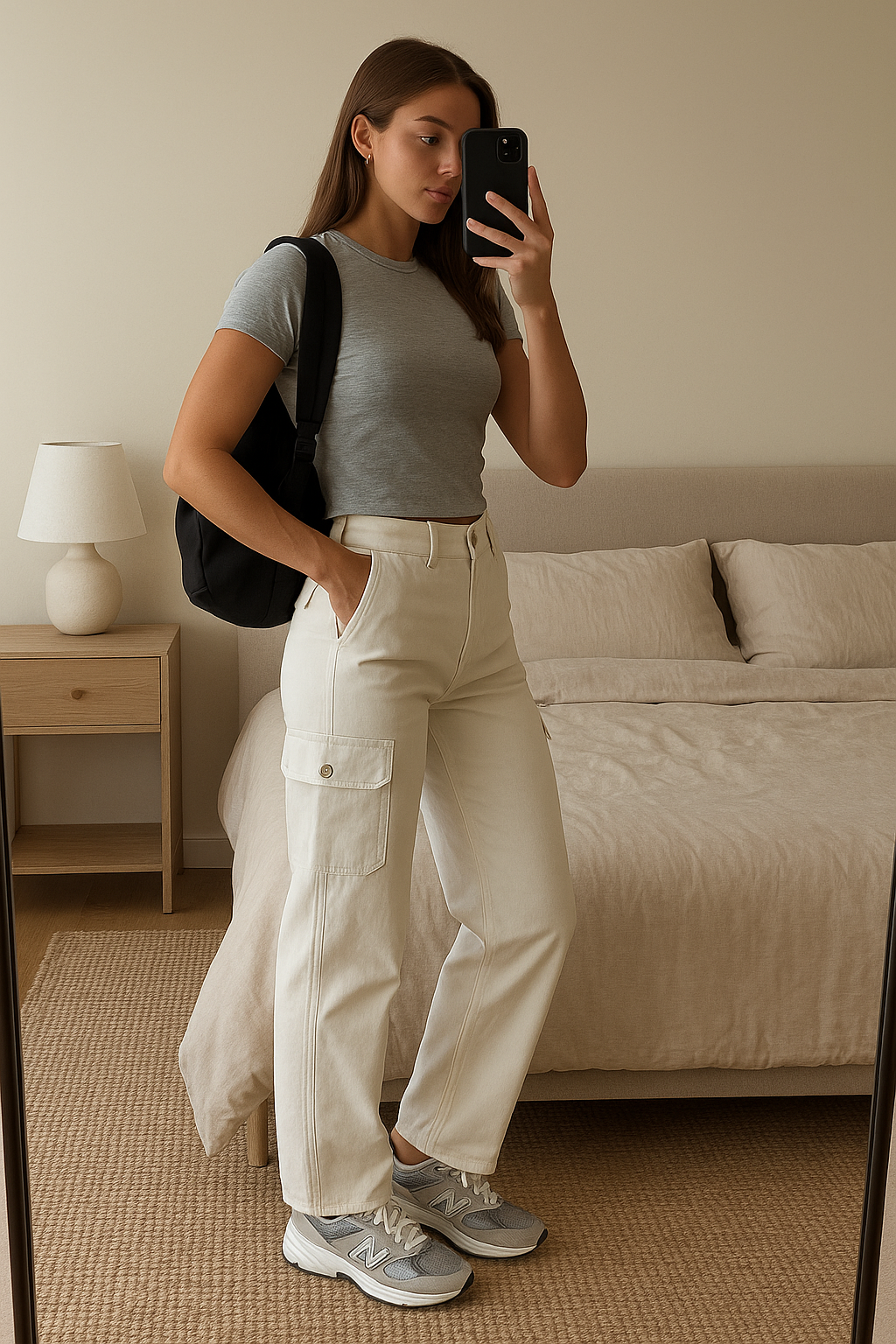 JS cargo de mezclilla con stretch