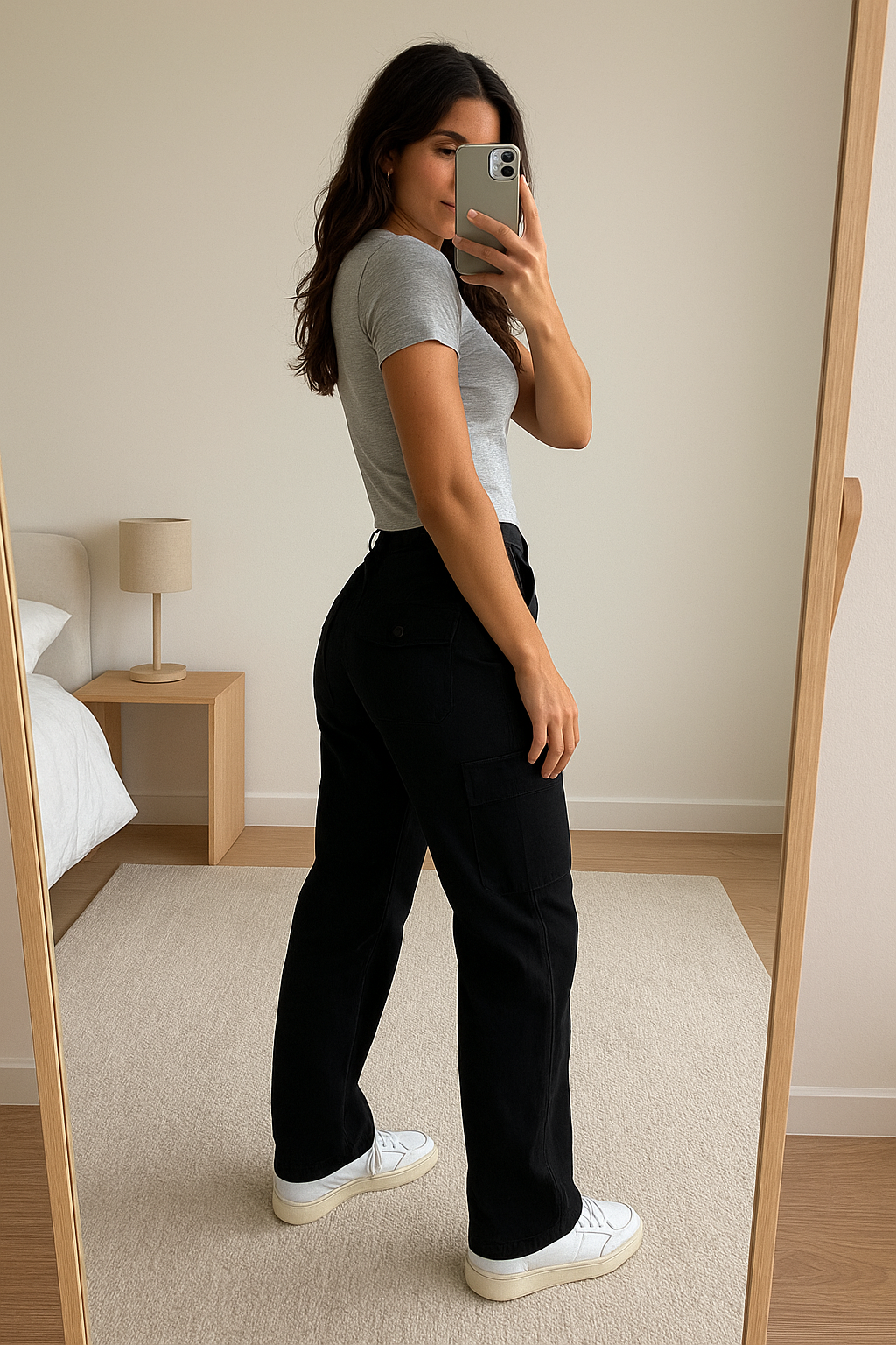 JS cargo de mezclilla con stretch