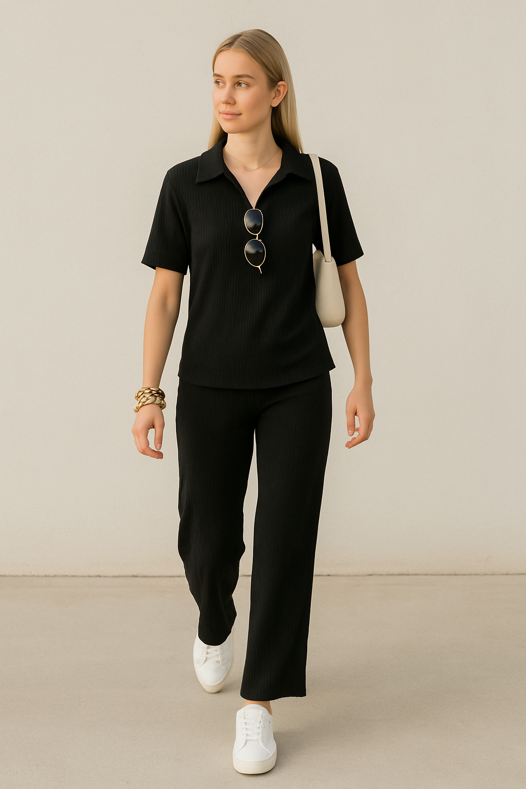 MAQ conjunto playera polo oversize L/XL