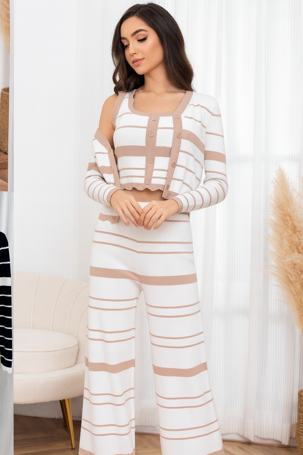 Conjunto 3 piezas rayado