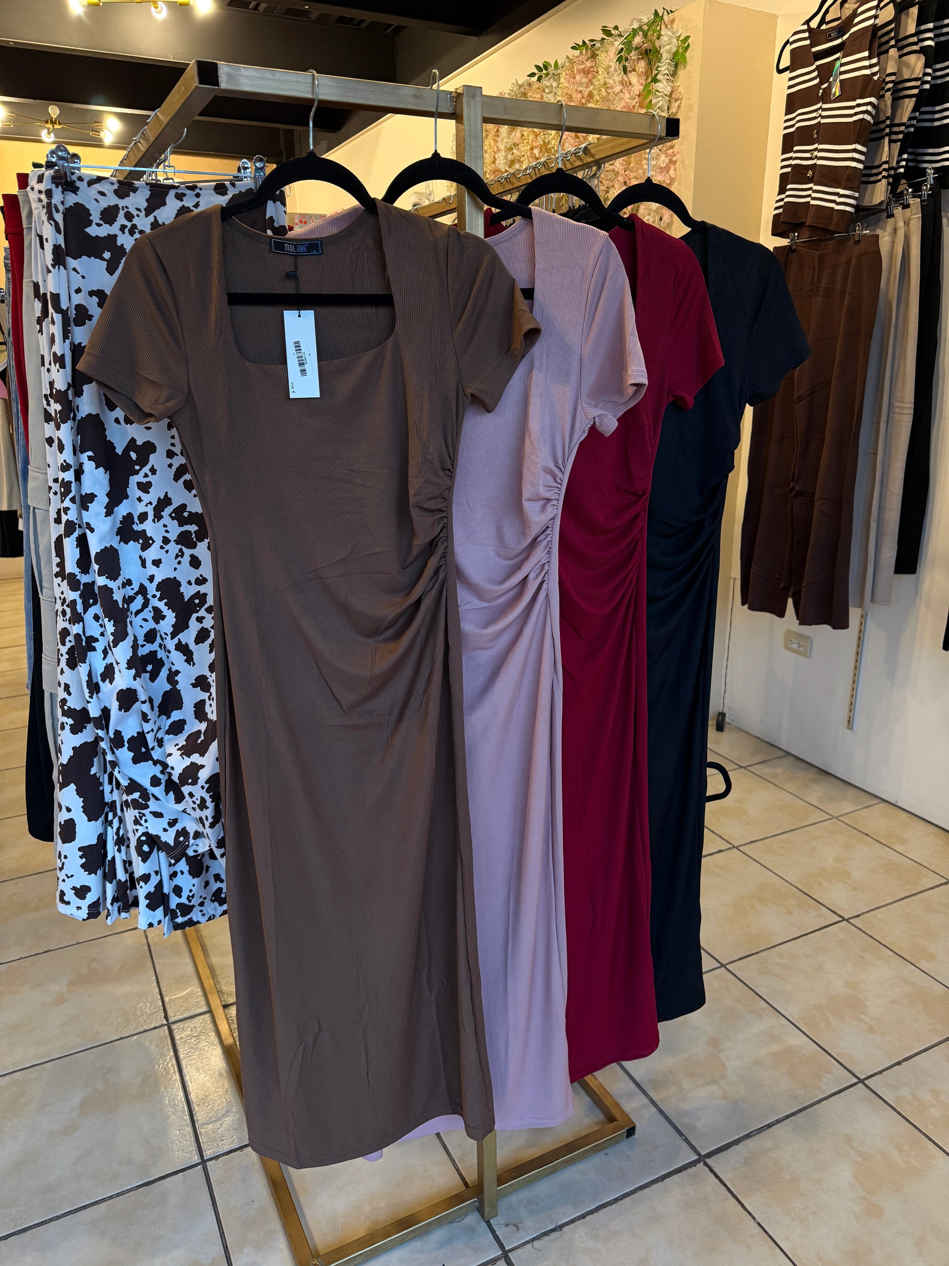Vestido con drapeado