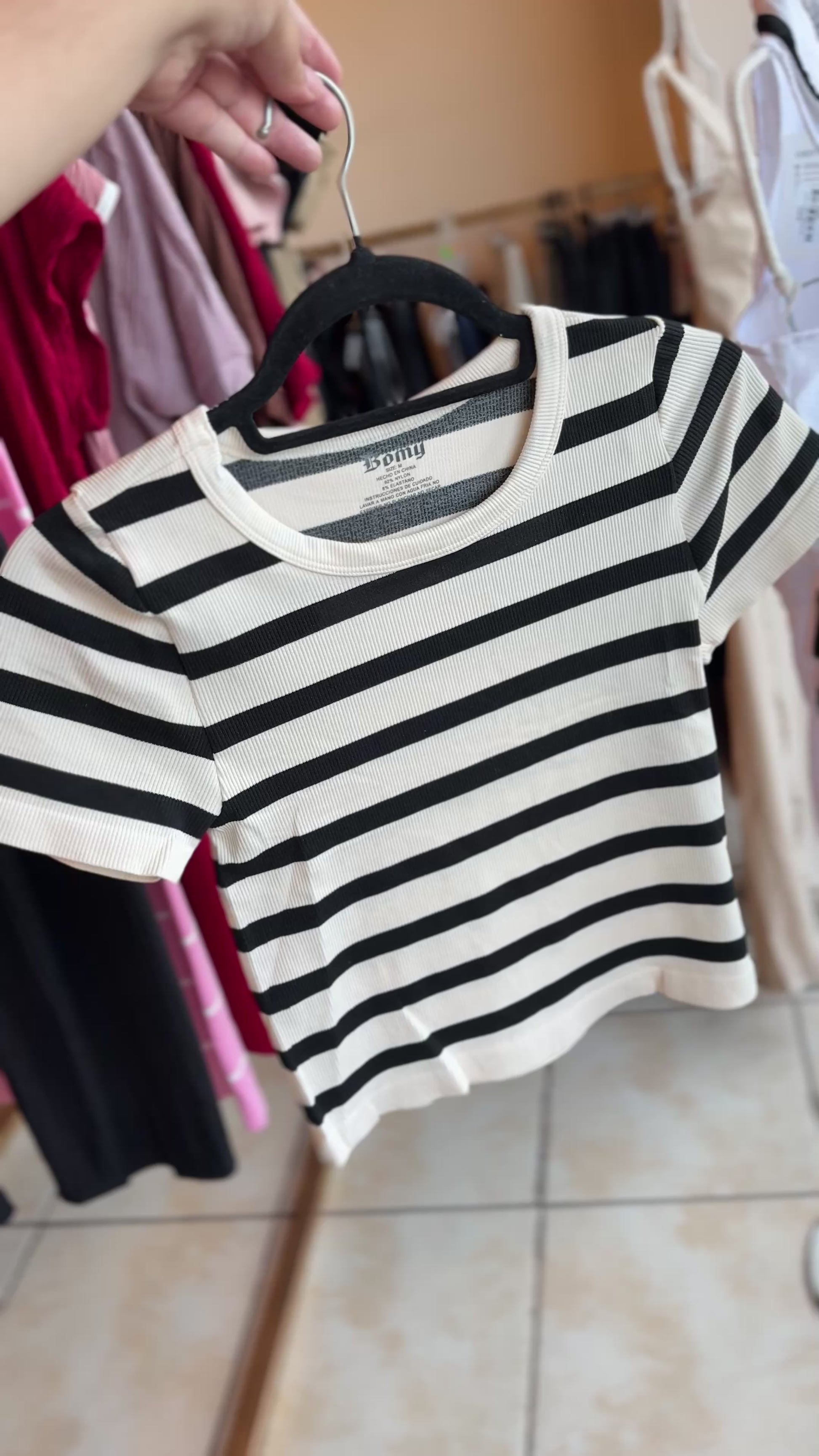 MAQ blusa básica rayada